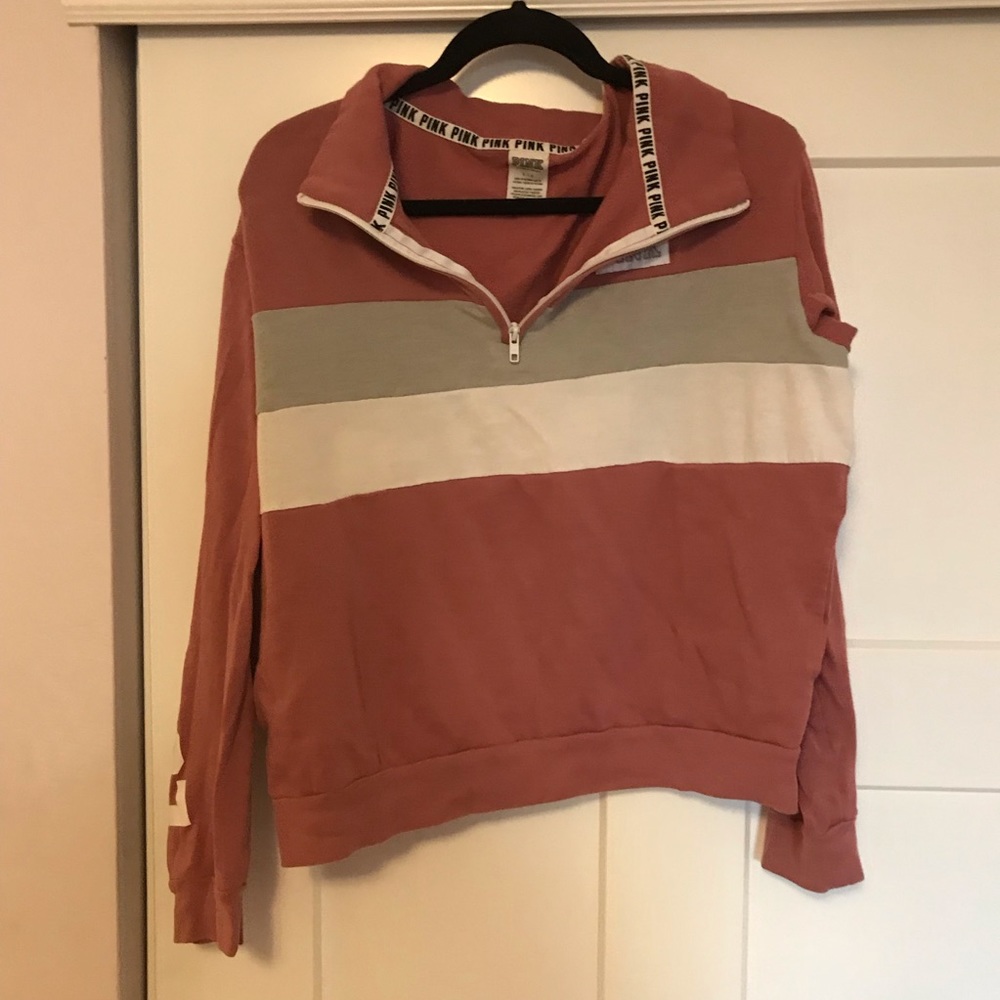 Pink quarter zip
